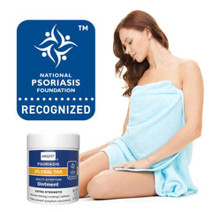 MG217 2% Coal Tar Ointment for Psoriasis, Extra Strength Multi Symptom Relief, Effectively Relieves Itching, Scaling, Redness, Vitamin A, D and E, 4 oz Jar - GotClearSkin